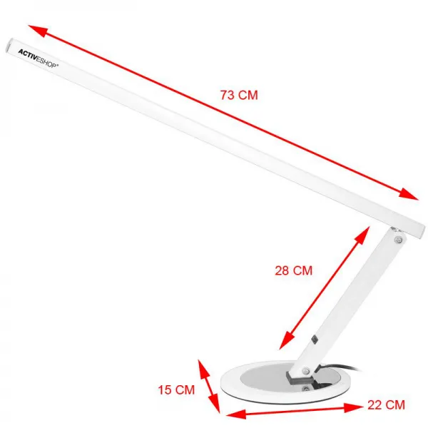 LAMPA NA BIURKO SLIM 20W BIAŁA