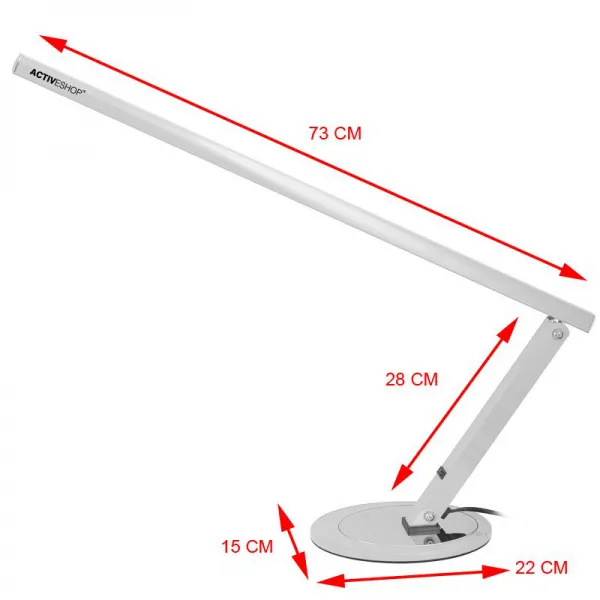 LAMPA NA BIURKO SLIM 20W ALUMINIUM