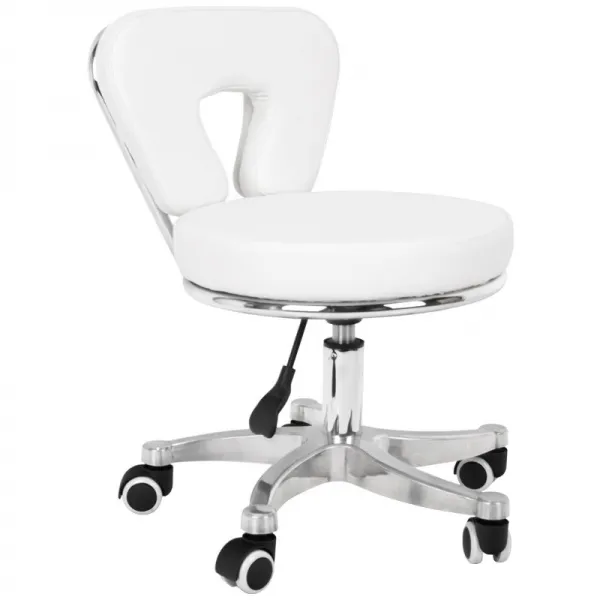 TABORET KOSMETYCZNY DO PEDICURE 9266 BIAŁY