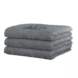 SYIS Ręcznik frotte z logo 50x100 - szary