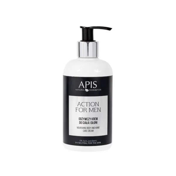 APIS Action for Men - Odżywczy krem do ciała i dłoni 300ml