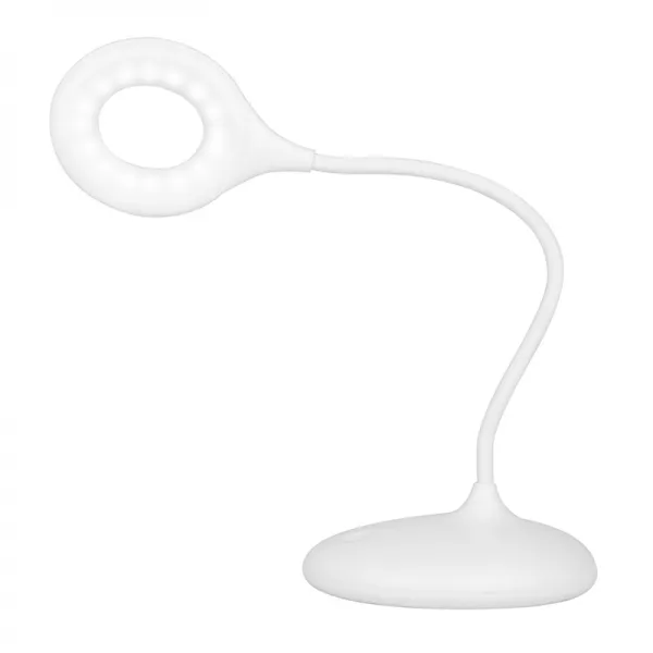 LAMPKA RING LED SNAKE NA BIURKO BIAŁA