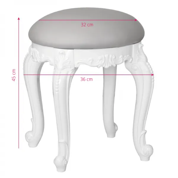 Taboret Azzurro styl 60-01 szary