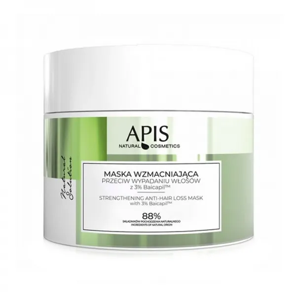 APIS NATURAL SOLUTION, MASKA WZMACNIAJĄCA PRZECIW WYPADANIU WŁOSÓW Z 3% BAICAPIL, 200 ML