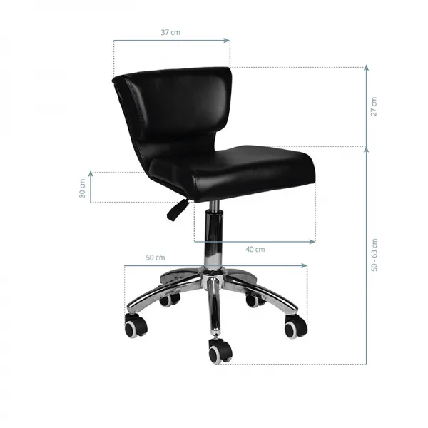 Taboret kosmetyczny 227 czarny