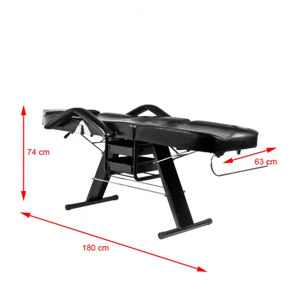 FOTEL KOSMETYCZNY BASIC 202 CZARNY