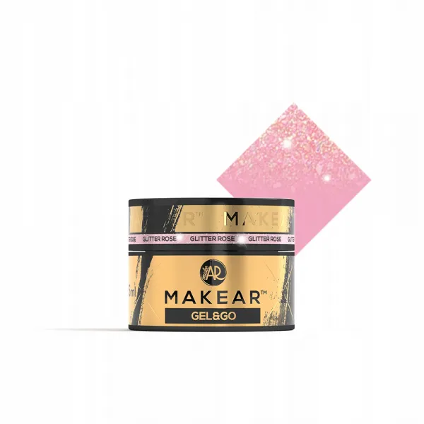 Makear Gel&Go Builder Gel Glitter Rose 23 15 ml