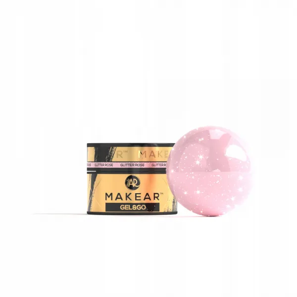 Makear Gel&Go Builder Gel Glitter Rose 23 15 ml