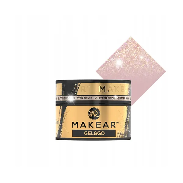 Makear Gel&Go Builder Gel Glitter Beige 15 ml