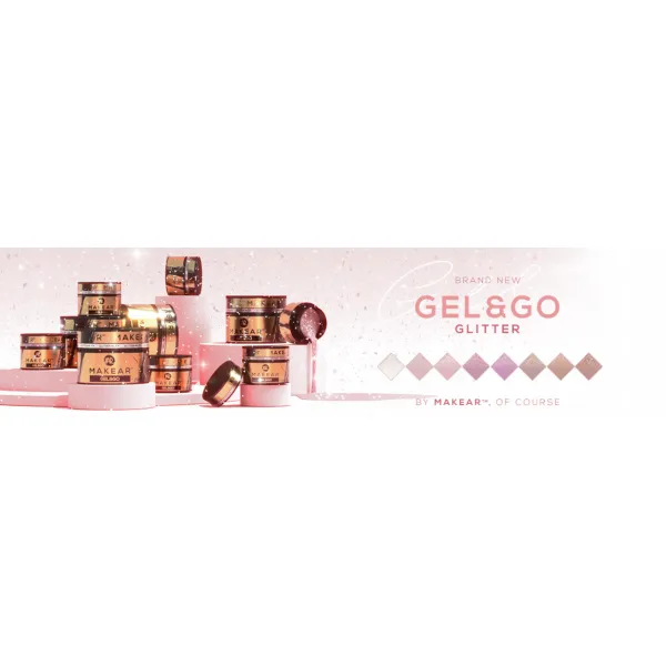 Makear Gel&Go Builder Gel Glitter Ice Pink 21 50 ml