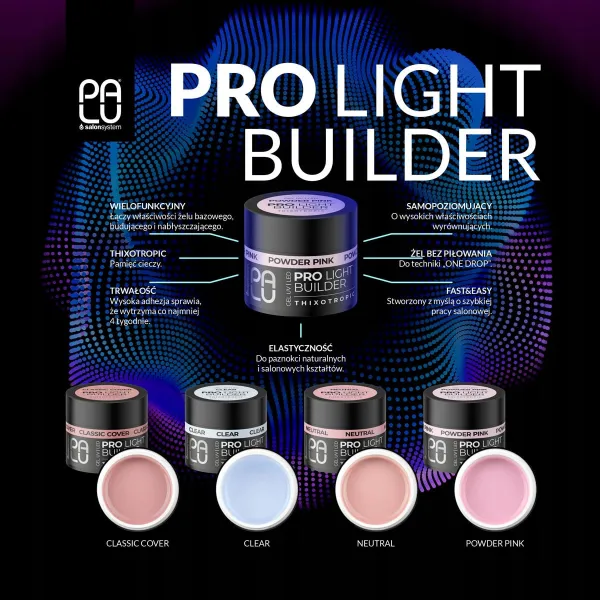 PALU żel budujący Pro Light Builder Gel Clear 90g