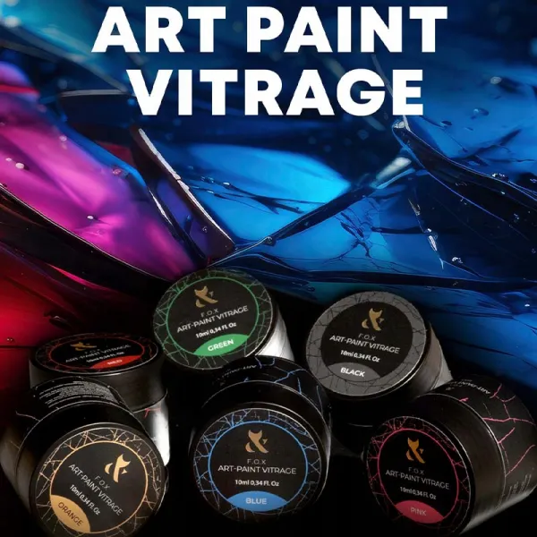 Fox Art-Paint Vitrage Gel Black 10 ml