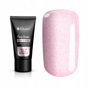 Silcare Akrylożel Polygel Acrylgel UV LED Easy Shape Sugar Pink Sparkle 30g