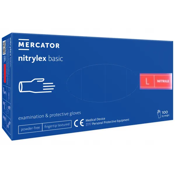 Mercator Rękawiczki Nitrylowe L Dark Blue 100 szt/50 par