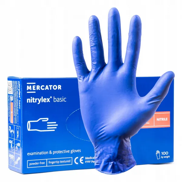 Mercator Rękawiczki Nitrylowe L Dark Blue 100 szt/50 par