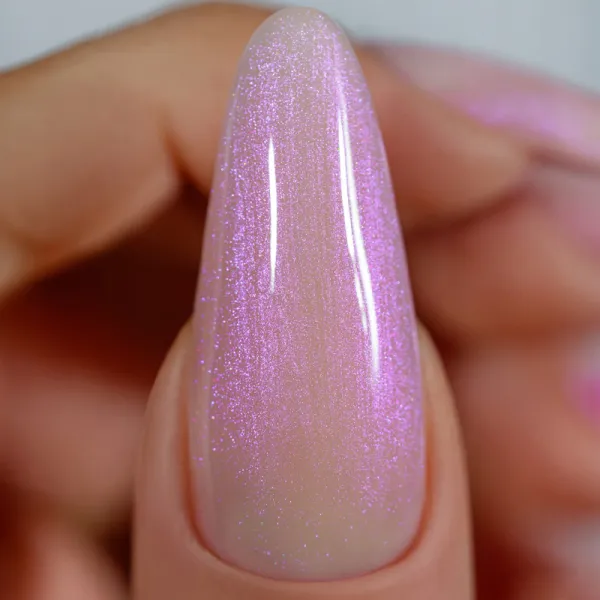 Saute Nails Top Hybrydowy No Wipe z Efektem 8ml Pink Pearl