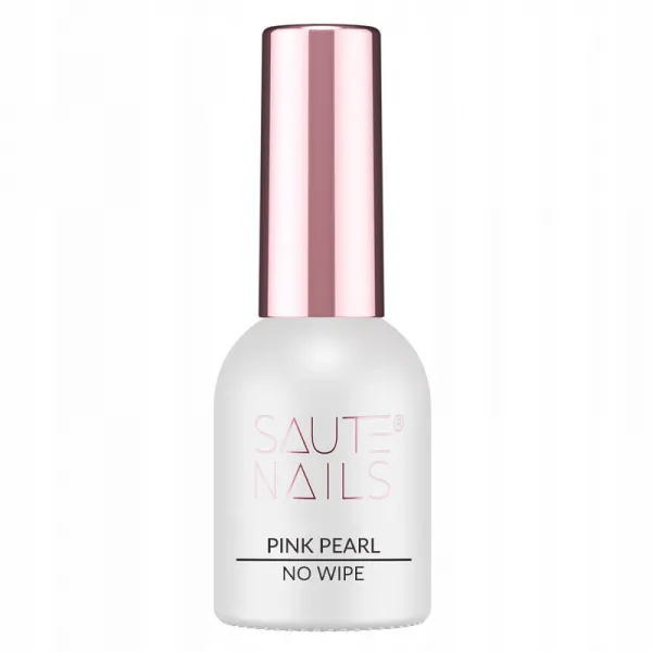 Saute Nails Top Hybrydowy No Wipe z Efektem 8ml Pink Pearl