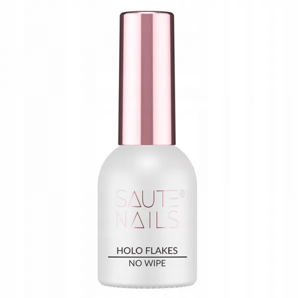 Saute Nails Top Hybrydowy No Wipe z Efektem 8ml Holo Flakes