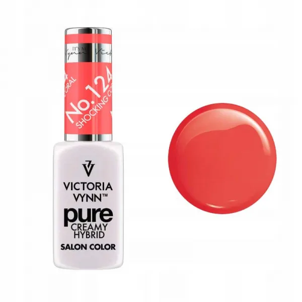 Victoria Vynn Lakier Hybrydowy Pure 124 Shocking Coral