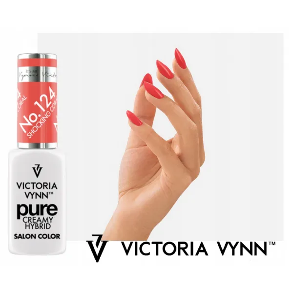 Victoria Vynn Lakier Hybrydowy Pure 124 Shocking Coral