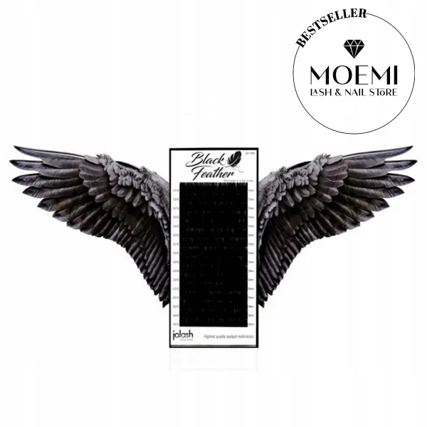 Jolash Black Feather Lashes Rzęsy Czarne C 0.05 9 mm