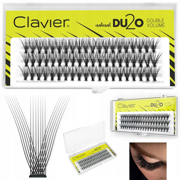 Clavier DU2O Double Volume kępki rzęs 10mm