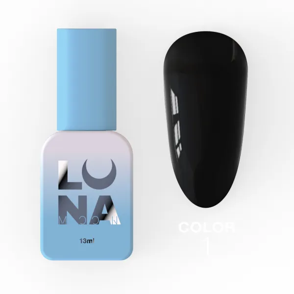 Luna Color 01, 13 ml czarny lakier hybrydowa