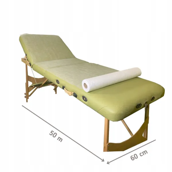 PODKŁAD WŁÓKNINOWY MEDYCZNY KOSMETYCZNY FIZELINOWY PRZEŚCIERADŁO 60cm x 50m