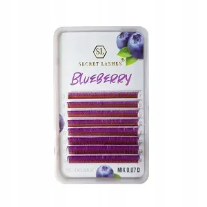 Secret Lashes Rzęsy Do Przedłużania Kolorowe Blueberry D 0.07 mix