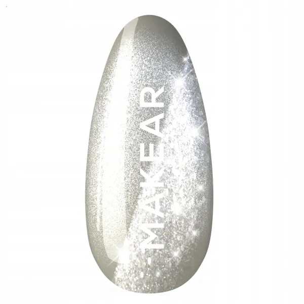 Makear Lakier Hybrydowy Cat Eye MCL03 Silver Purr 8 ml