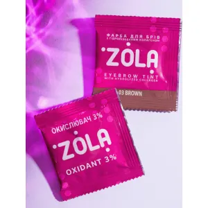 Zola Farbka + Oxidant Do Brwi w Saszetce 03 Brown